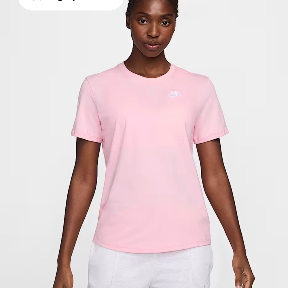 Nike Essential “The Nike Tee” – Pink Logo T-Shirt, Size XL